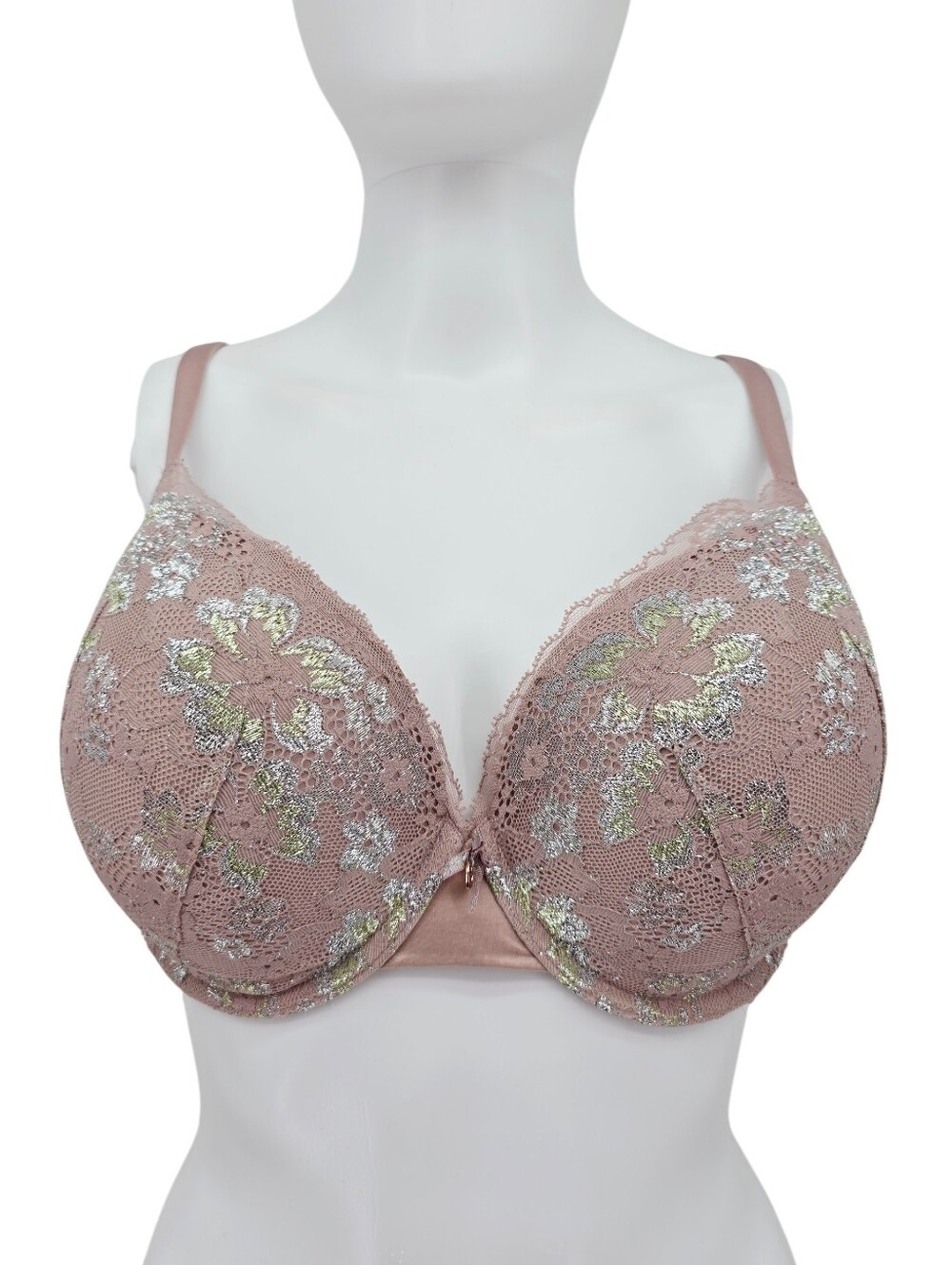 Victoria's Secret Perfect Shape Lace Bra Purple Metallic 38D